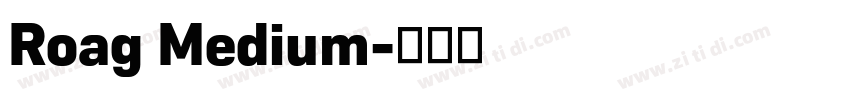 Roag Medium字体转换